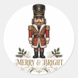 Merry And Bright Nutcracker Sticker