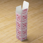 Merry and Bright Other Merry Christmas Sayings Red Wine Box<br><div class="desc">Fun,  festive and decorative design with 7 of your favourite Christmas sayings in customizable red typography</div>