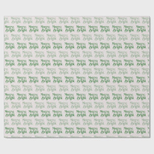 Merry and Bright pale pink Wrapping Paper