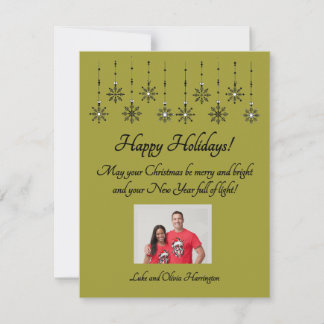 Merry and Bright Personalize Flat Holiday Card