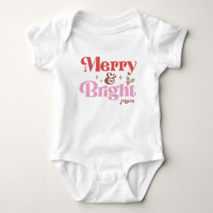 Merry and Bright Personalized Baby Bodysuit