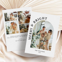 Merry and Bright Personalized Photo Christmas Card