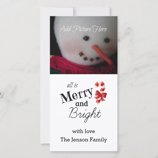 Merry and Bright Photo Card (Front)