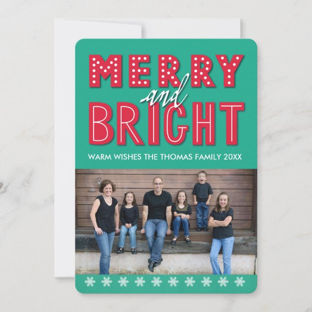 Merry and Bright Photo Card (Front)