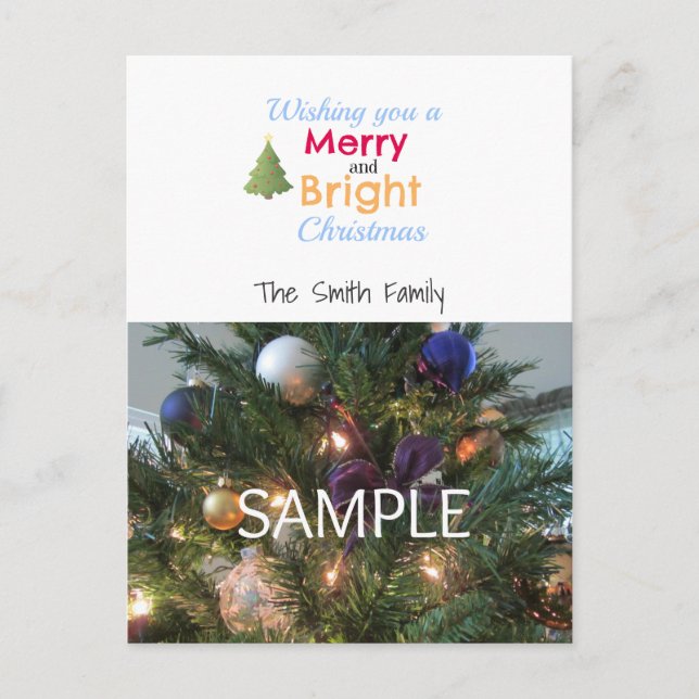 Merry and Bright Photo Card (Front)
