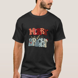 Merry And Bright Plaid Leopard Christmas Trees Hol T-Shirt