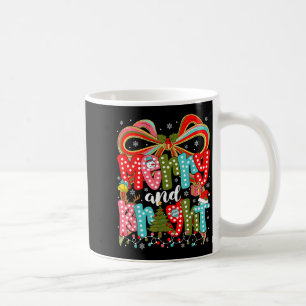 Merry And Bright Preppy Coquette Bow Christmas Wom Coffee Mug