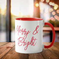 Merry and Bright Red Script Christmas