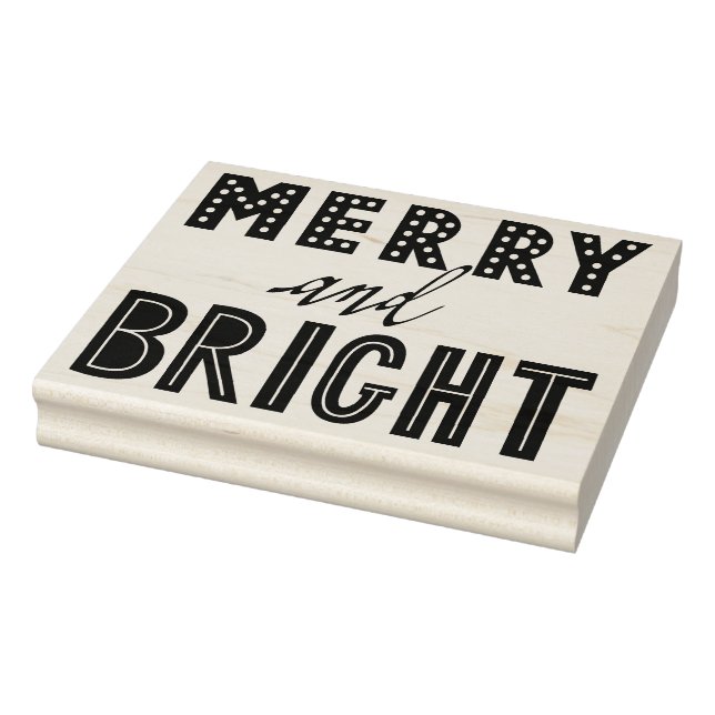 Merry and Bright Rubber Stamp (Stamp)
