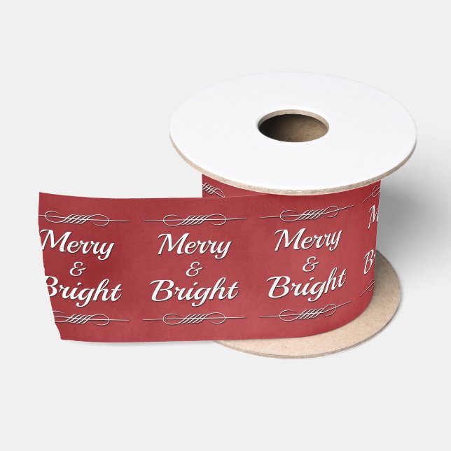 Merry and Bright Satin Ribbon (Spool)