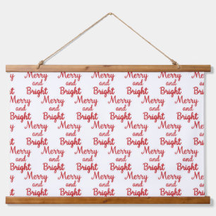 merry and bright seamless hanging tapestry