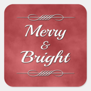 Merry and Bright Square Sticker