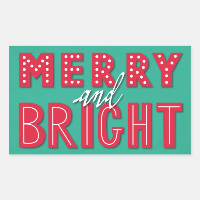 Merry and Bright Sticker (Front)