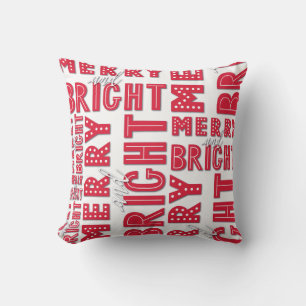 Merry and Bright Throw Pillow