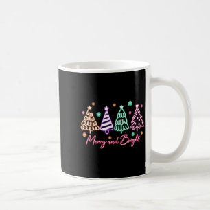 Merry And Bright Tree Neon Christmas  Coffee Mug