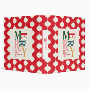 Merry and bright vintage colourful Christmas Binder