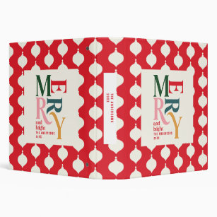 Merry and bright vintage colourful Christmas  Binder