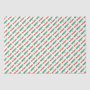 Merry and Bright Words Festive Holiday Christmas Tissue Paper