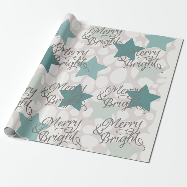 Merry and Bright  Wrapping Paper (Unrolled)