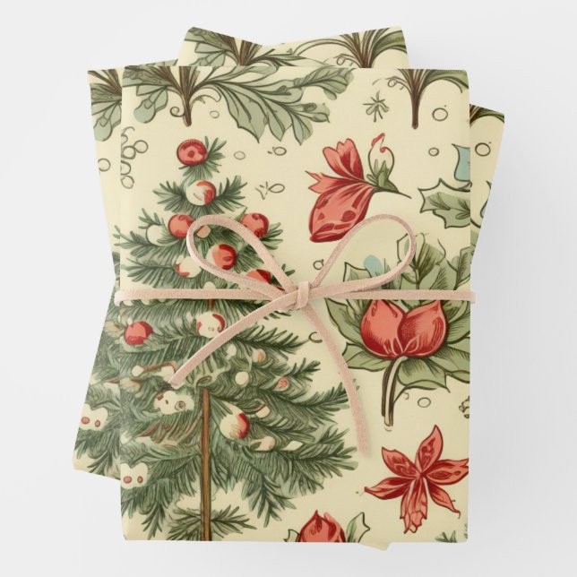 Merry and Bright Wrapping Paper Sheet (In situ)