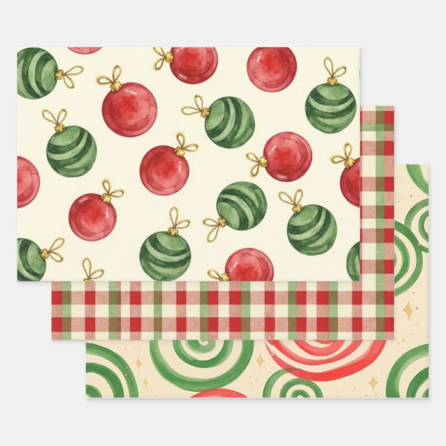Merry and Bright Wrapping Paper Sheet (Set)
