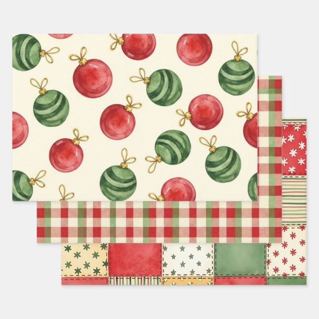 Merry and Bright Wrapping Paper Sheet (Set)