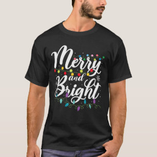 Merry And Bright Xmas Family Matching Christmas T-Shirt