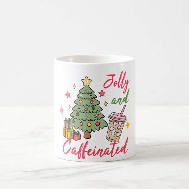 Merry and Caffeinated Christmas Mug (Center)