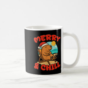 Merry And Chill Capybara _ Funny Cute Capybara San Coffee Mug