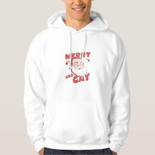 Merry and Gay Funny Christmas LGBTQ Pride Hoodie
