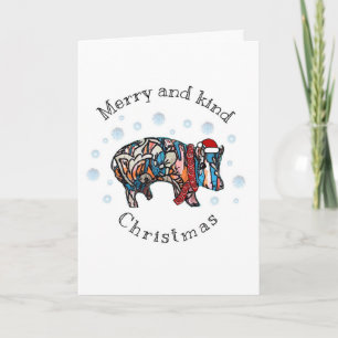 Merry and Kind Christmas Holiday Card