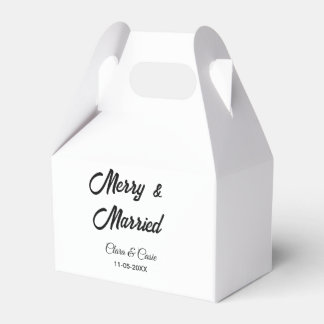 Merry and married add couple Name date holidayChr Favor Box