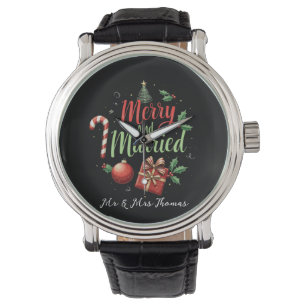 Merry and Married Celebrating Your First Christmas Watch
