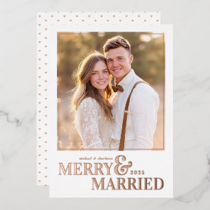 Merry and Married Christmas Photo Card
