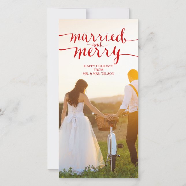MERRY AND MARRIED | HOLIDAY PHOTO CARD (Front)