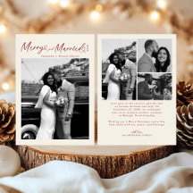 Merry and Married Newlywed 4 Photos Christmas