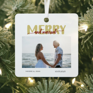 Merry and Married Ornament