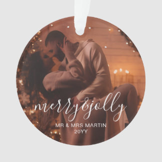 Merry and Married Photo Acrylic Ornament Design
