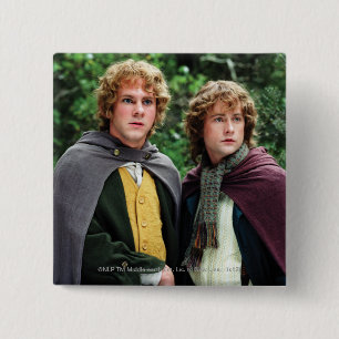 Merry and Peregrin 2 Inch Square Button