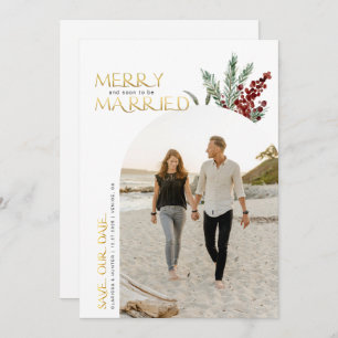 Merry And Soon To Be Married Christmas Save The Date