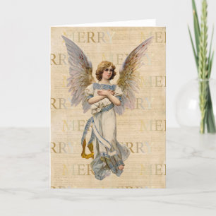 Merry Angel Vintage Christmas Card