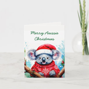 Merry Aussie Christmas Koala Card