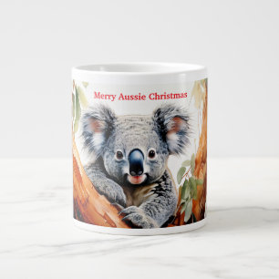 Merry Aussie Christmas Koala  Large Coffee Mug