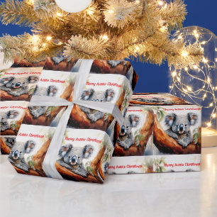 Merry Aussie Christmas Koala Wrapping Paper