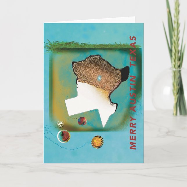 MERRY AUSTIN TEXAS 1  CARD (Front)