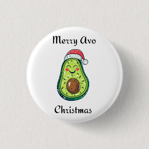 Merry Avo Christmas  1 Inch Round Button
