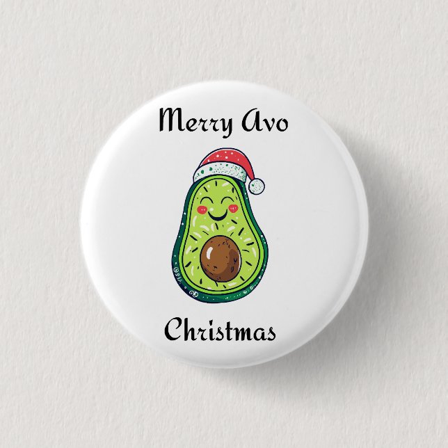 Merry Avo Christmas  1 Inch Round Button (Front)