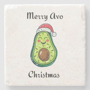Merry Avo Christmas Stone Coaster