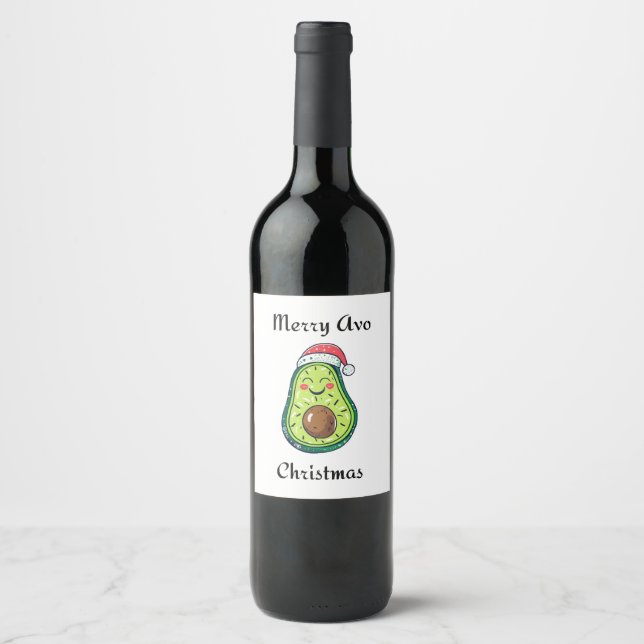Merry Avo Christmas  Wine Label (Front)