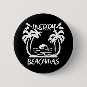 Merry Beachmas Christmas In July 2 Inch Round Button